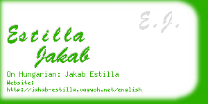 estilla jakab business card